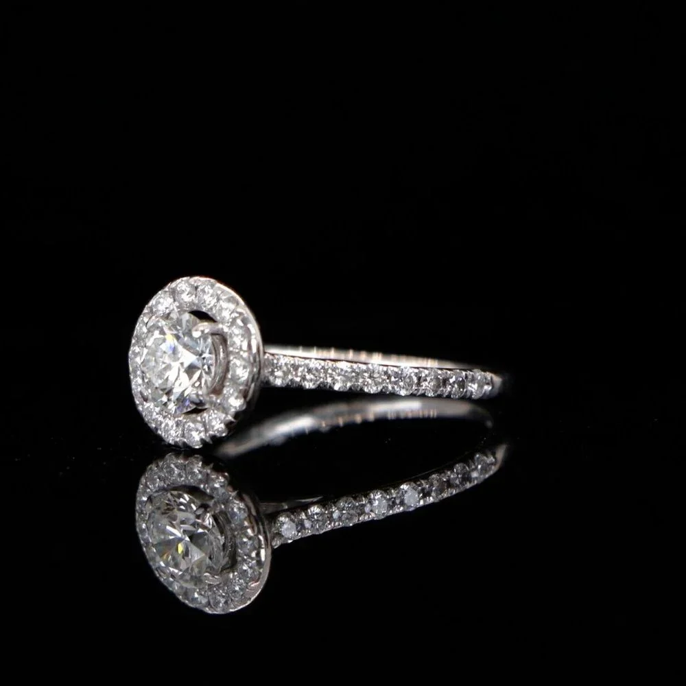 20865 Hearts On Fire Transcend 18K White Gold 0.65 F VS2 Diamond Engagement Ring - Picture 7 of 7